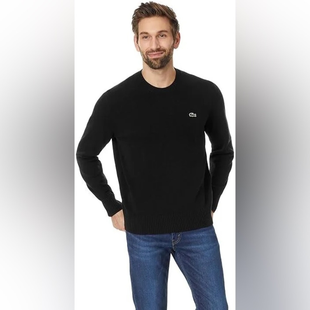 Lacoste Men's Crewneck Sweater in Black